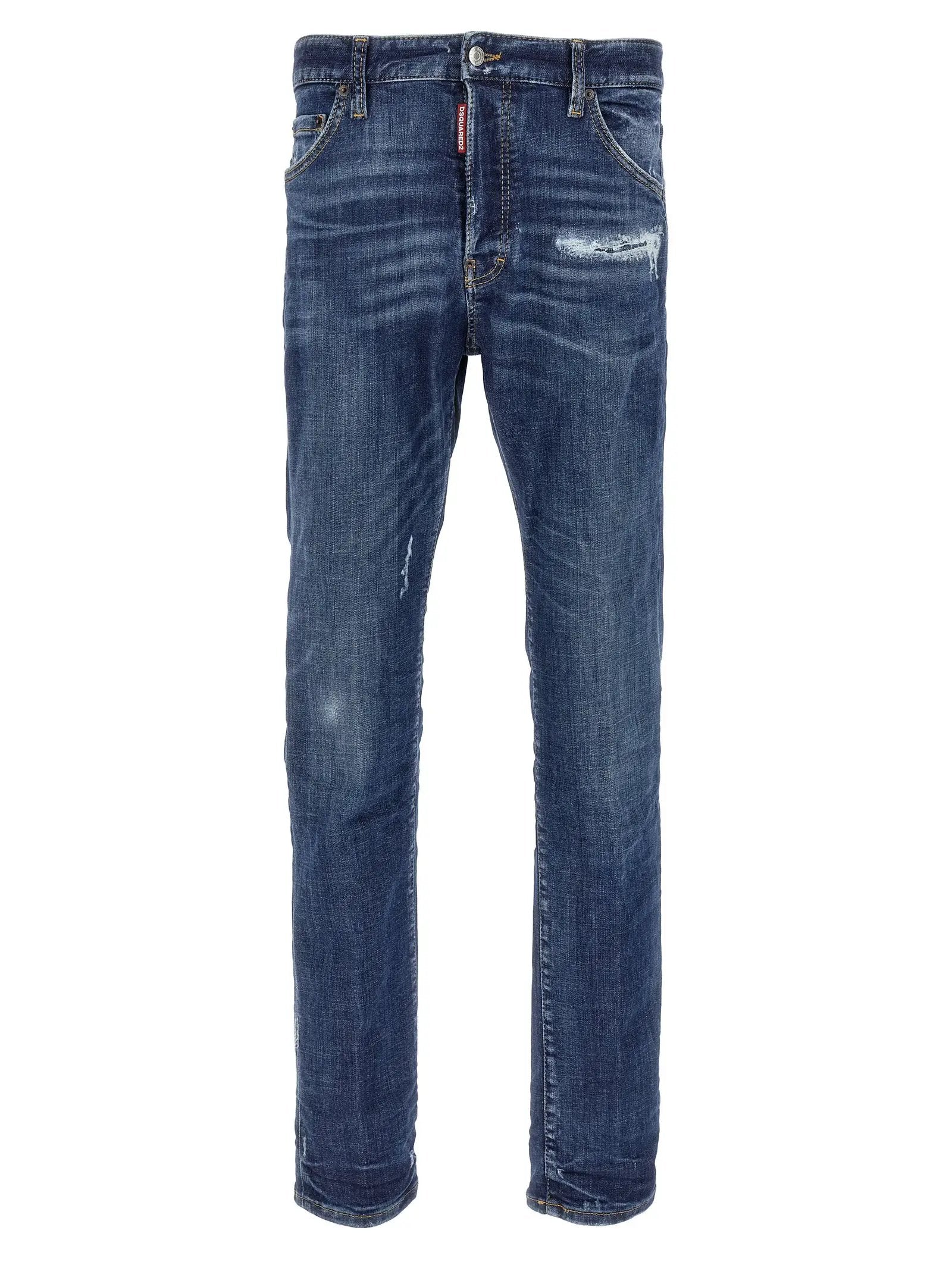 Dsquared² Blue Cotton Slim Fit Jeans