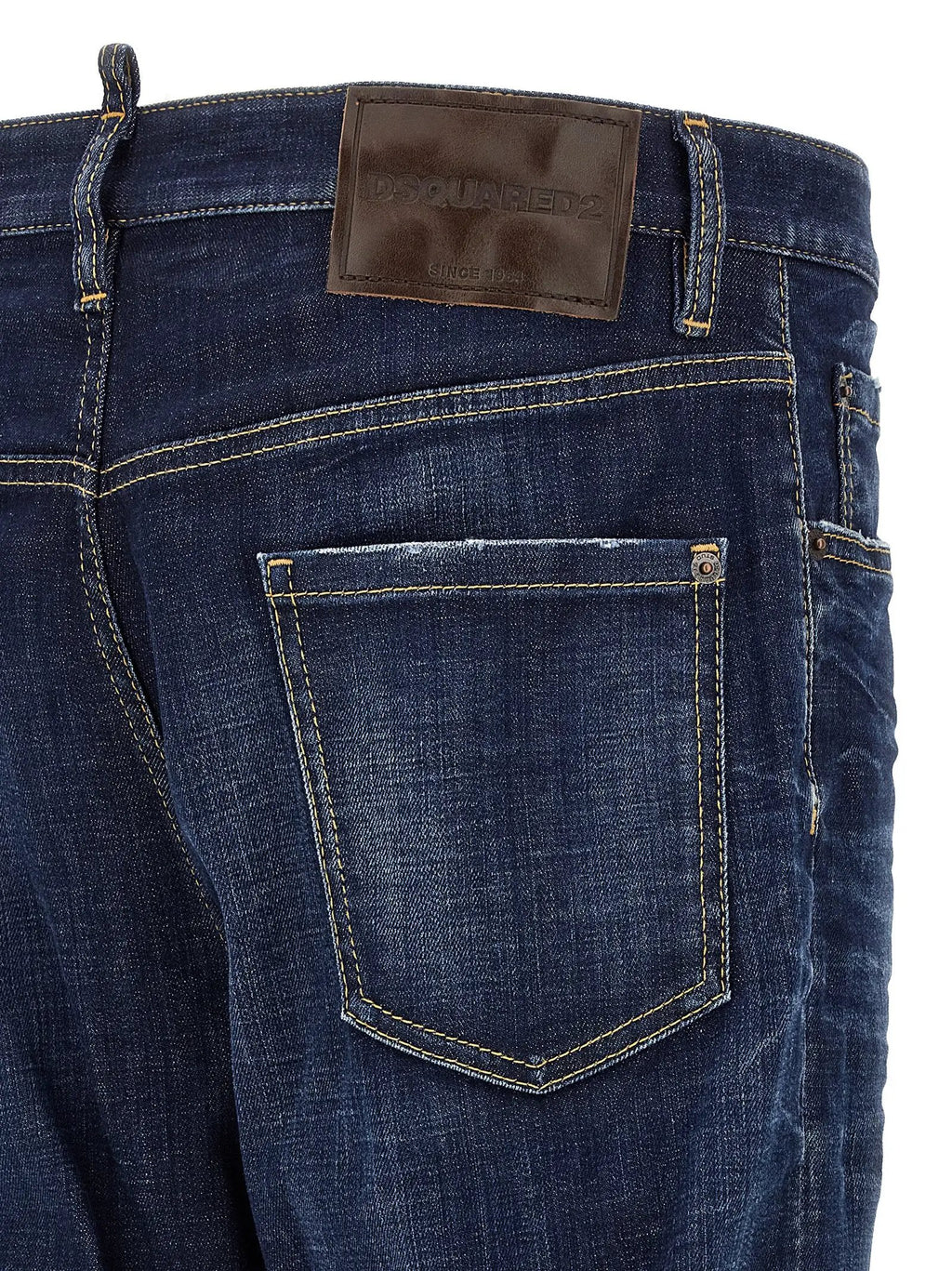 Dsquared² Blue Cotton Straight-Leg Jeans