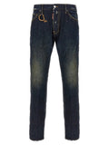 Dsquared² Blue Cotton Slim Fit Jeans