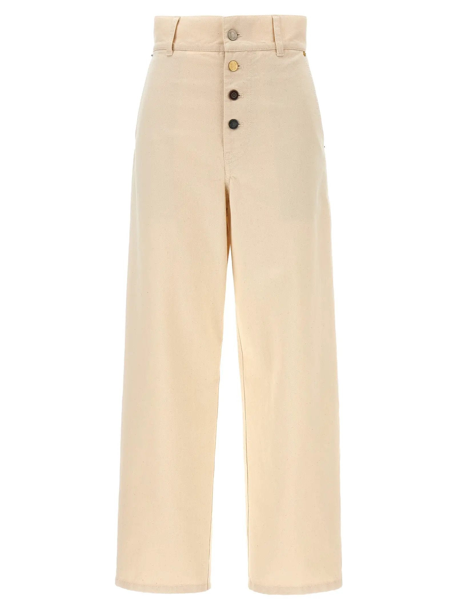 Moschino Beige Cotton Casual Pants