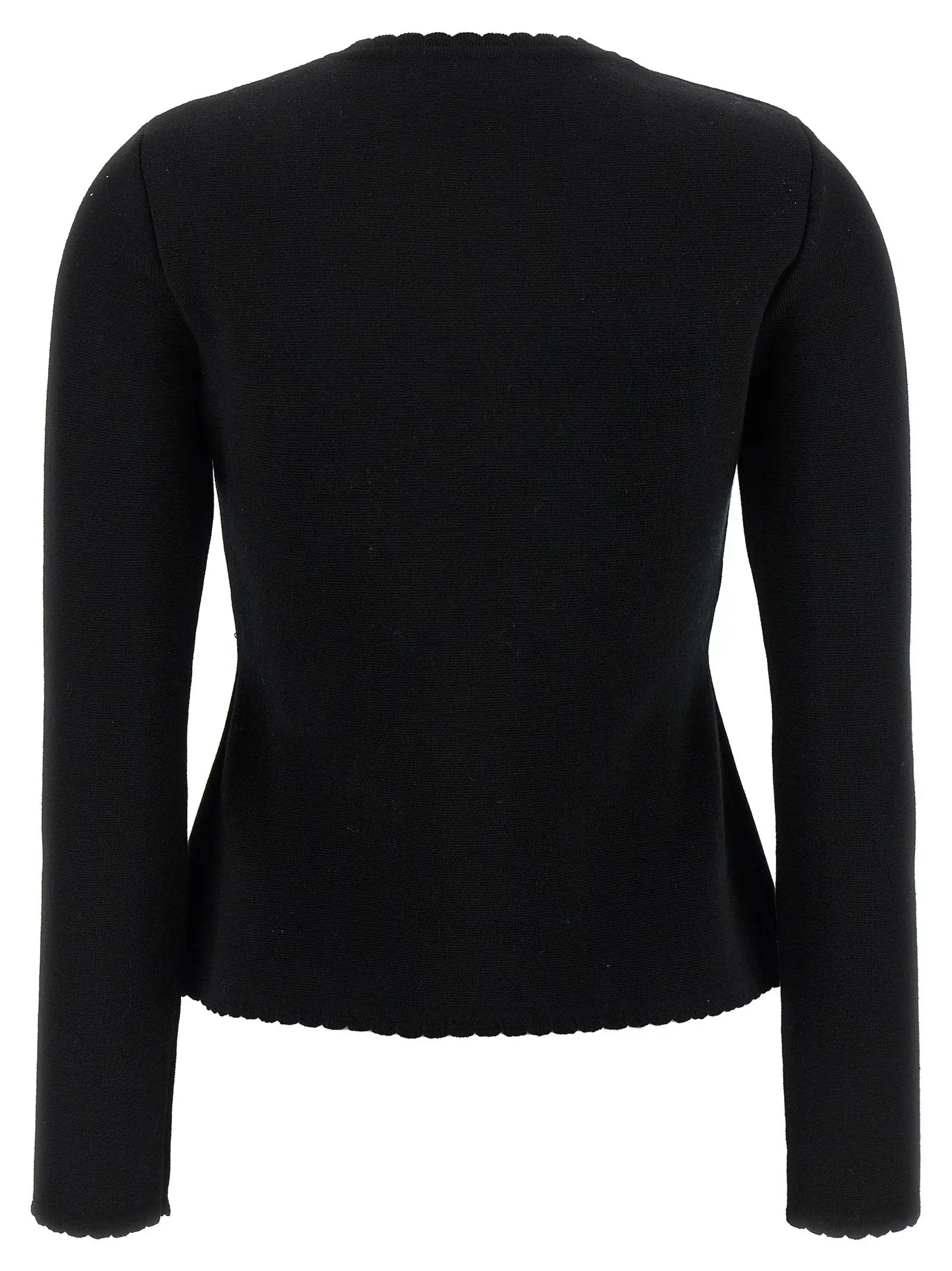 Moschino Black Virgin Wool Cardigan