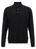 Kiton Black Wool Polo Shirt