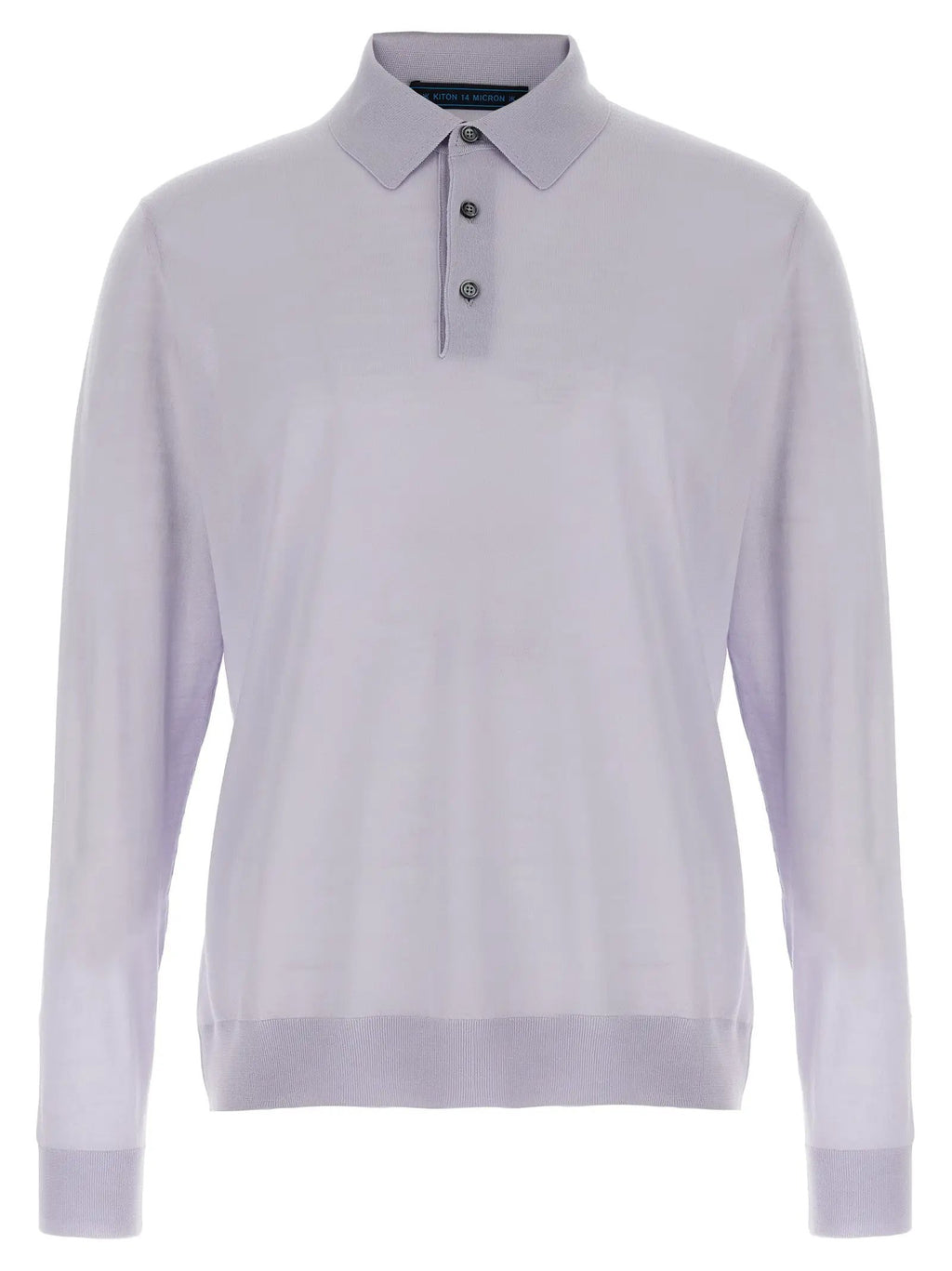 Kiton Blue Wool Polo Shirt