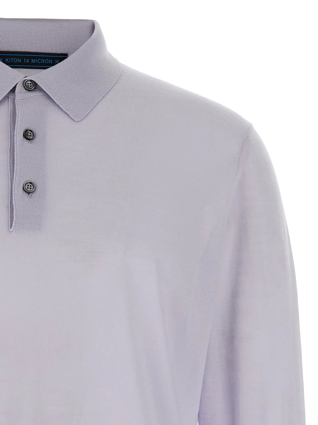 Kiton Blue Wool Polo Shirt