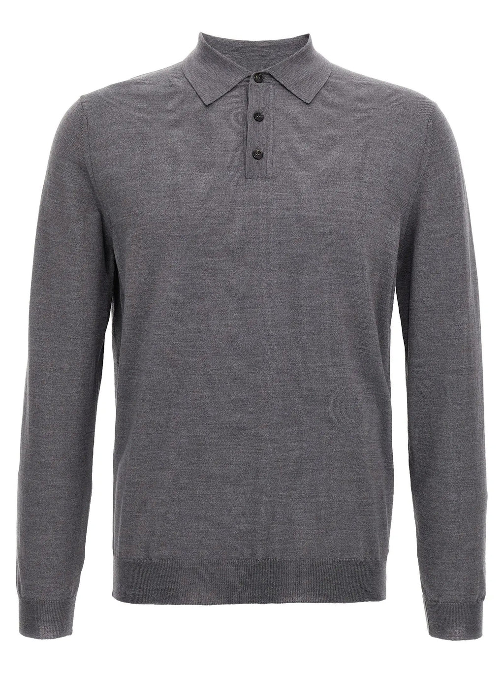 ZANONE Gray Virgin Wool Polo Shirt