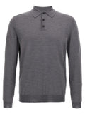 ZANONE Gray Virgin Wool Polo Shirt