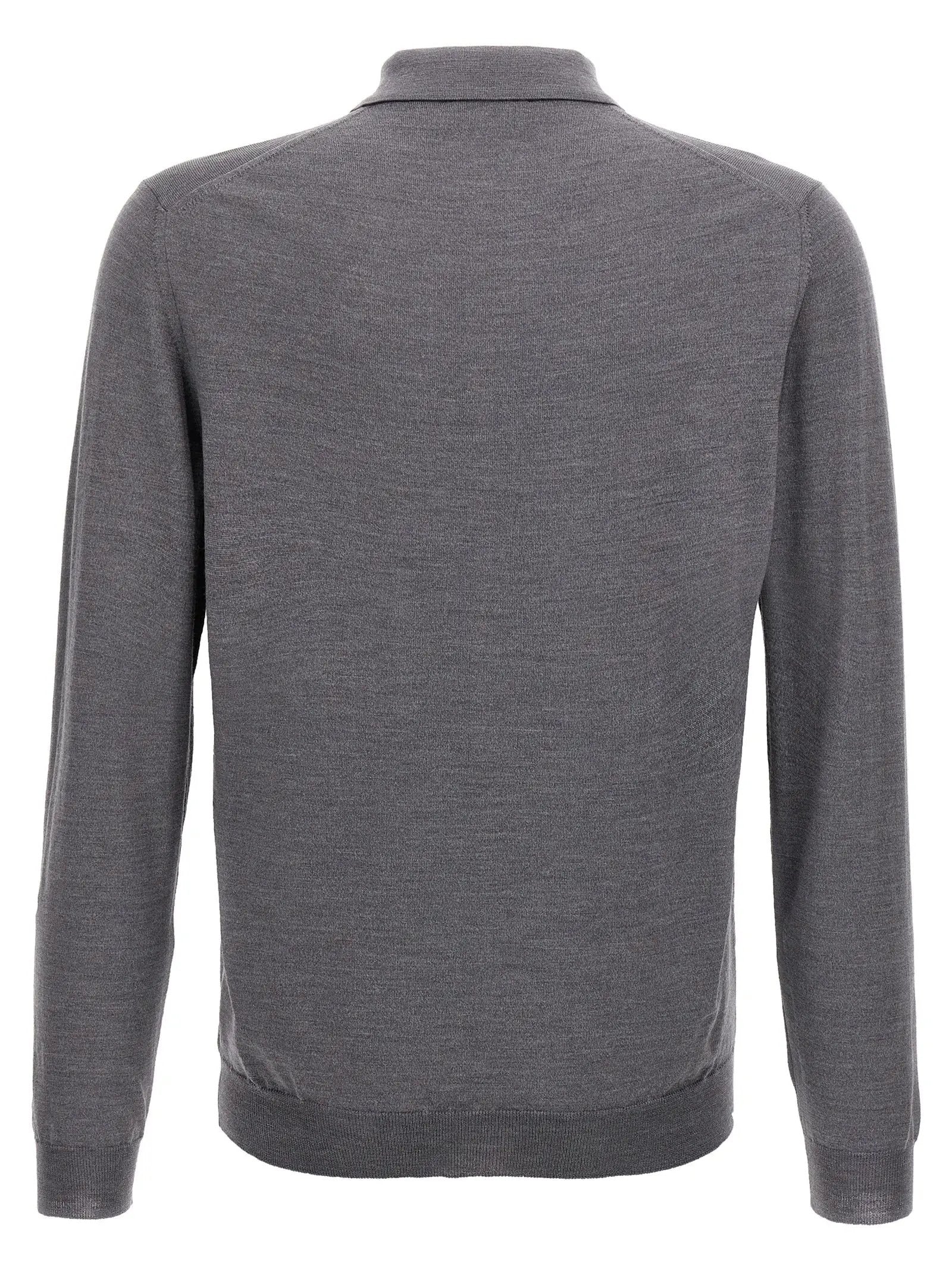 ZANONE Gray Virgin Wool Polo Shirt