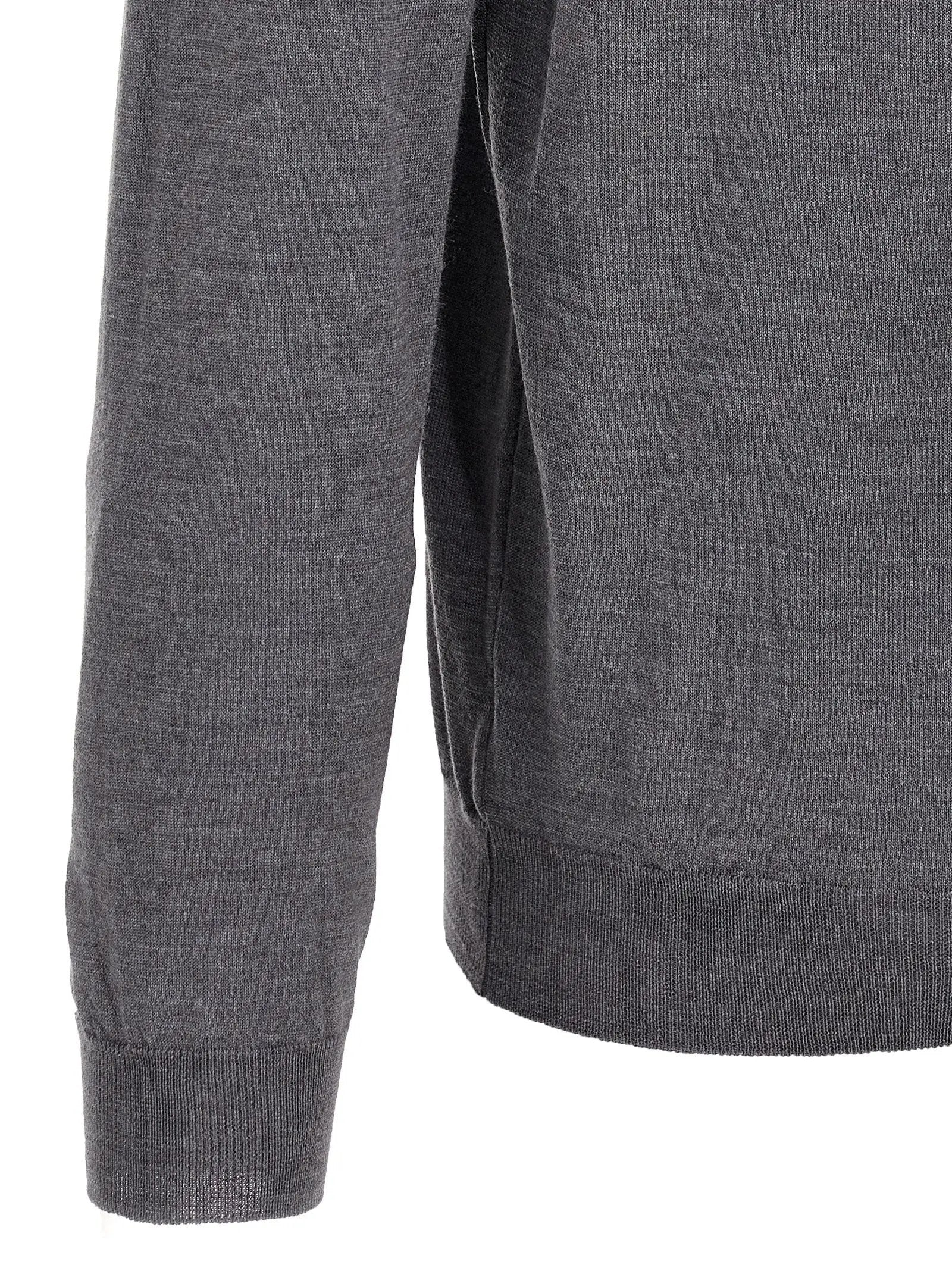 ZANONE Gray Virgin Wool Polo Shirt