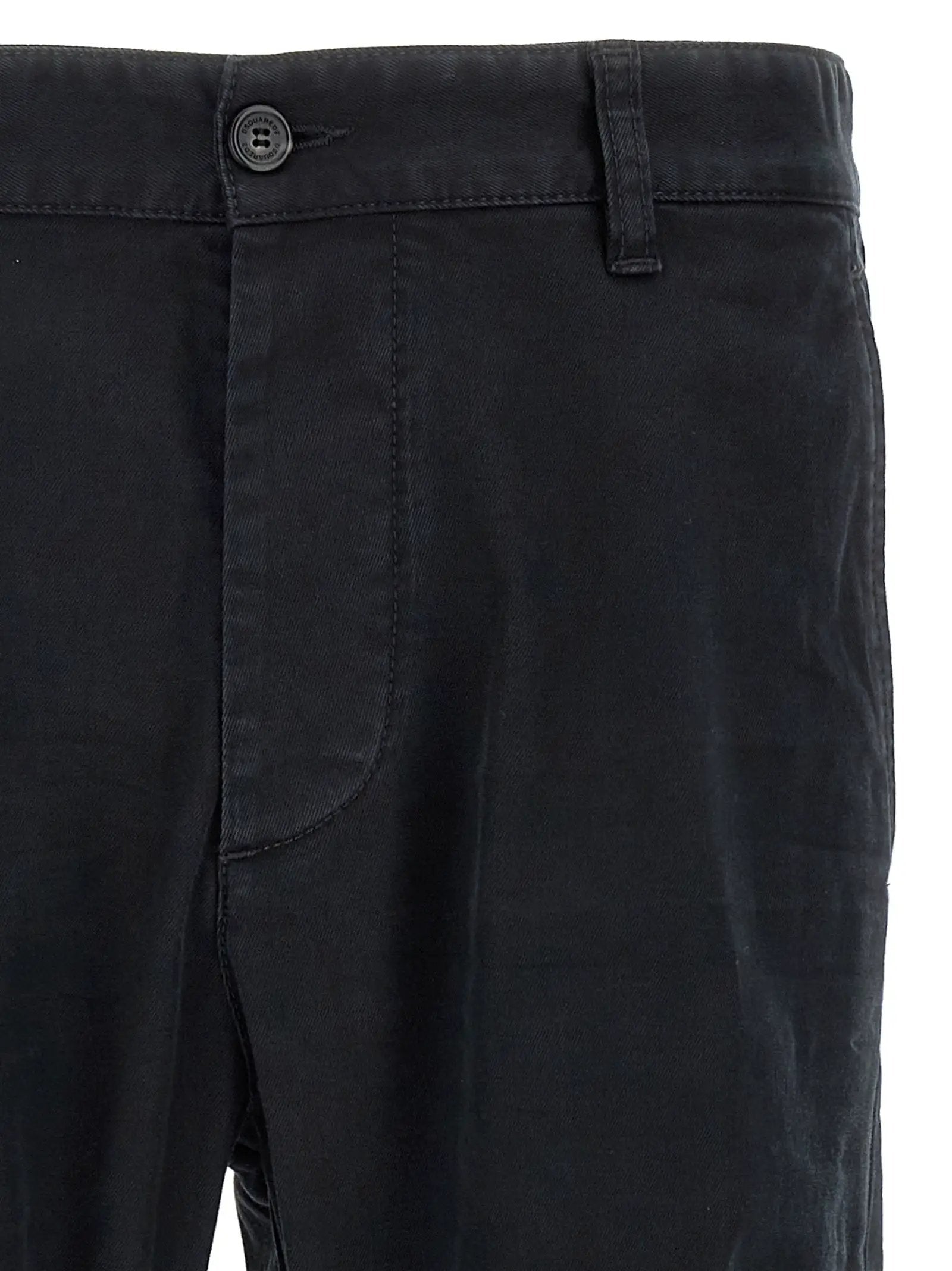 Dsquared² Black Cotton Chino Pants