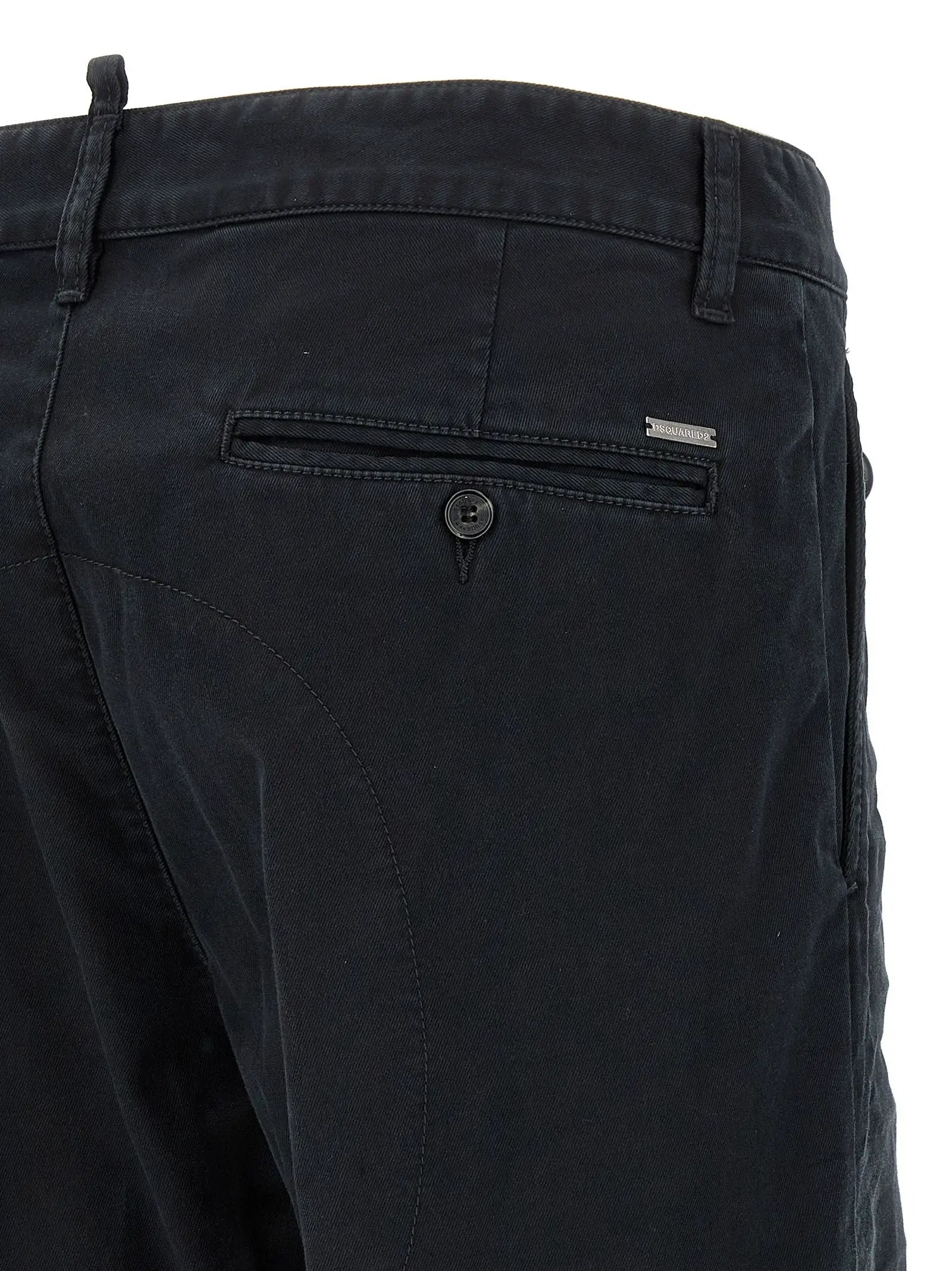 Dsquared² Black Cotton Chino Pants