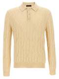 ZANONE Beige Virgin Wool Polo Shirt