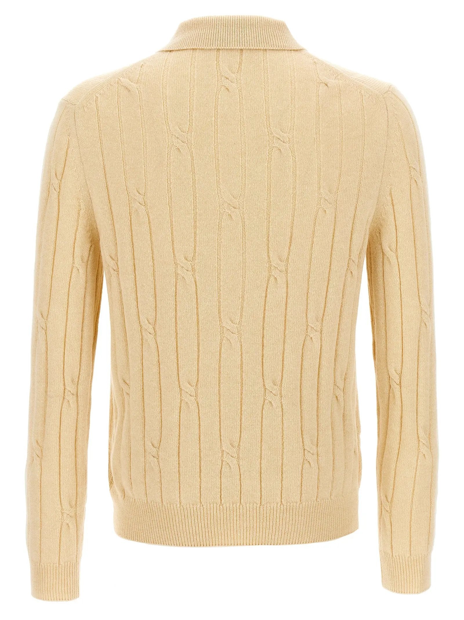 ZANONE Beige Virgin Wool Polo Shirt
