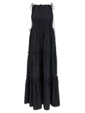 Ganni Gray Viscose Long Dress