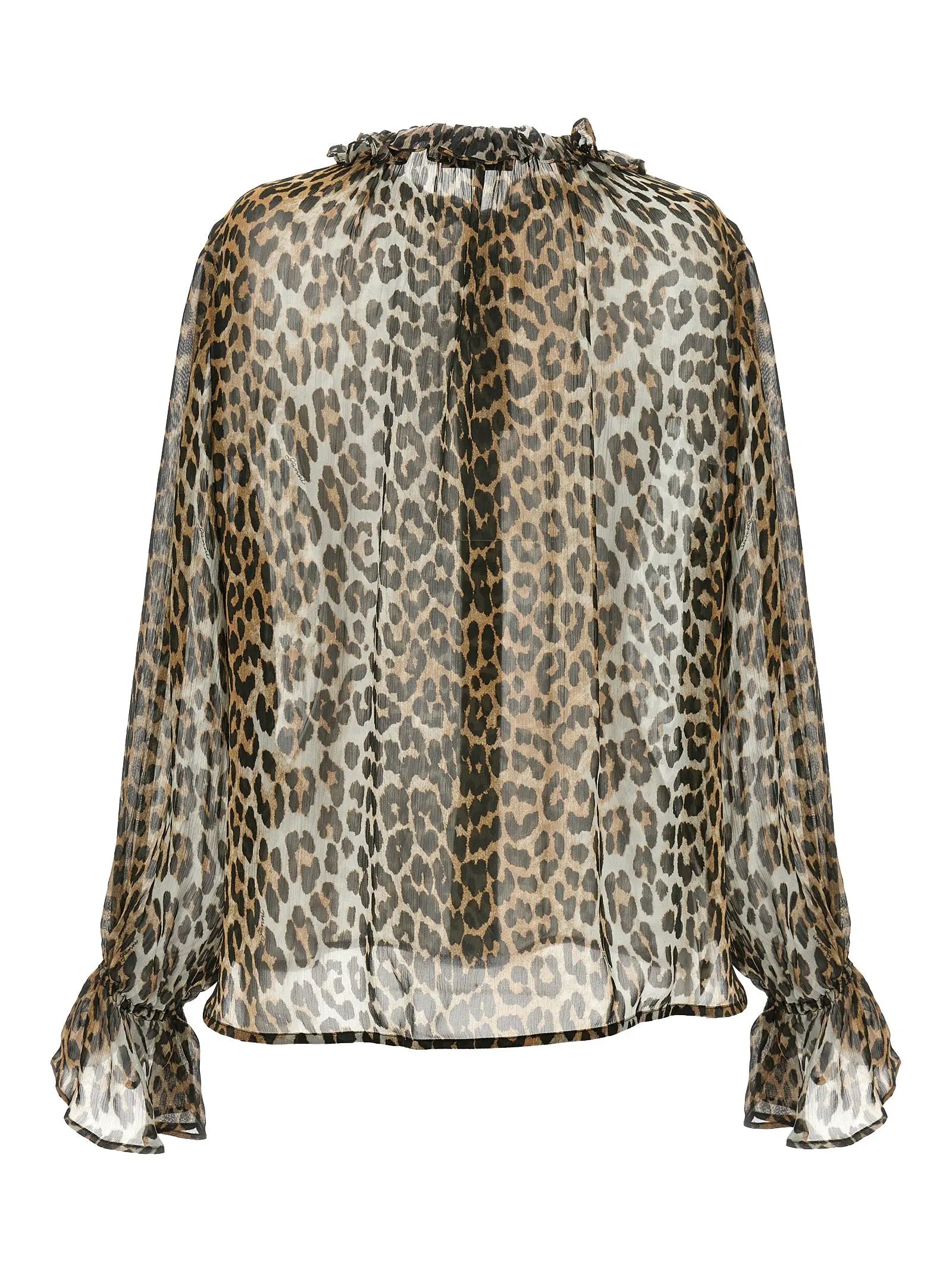 Ganni Brown Viscose Blouse