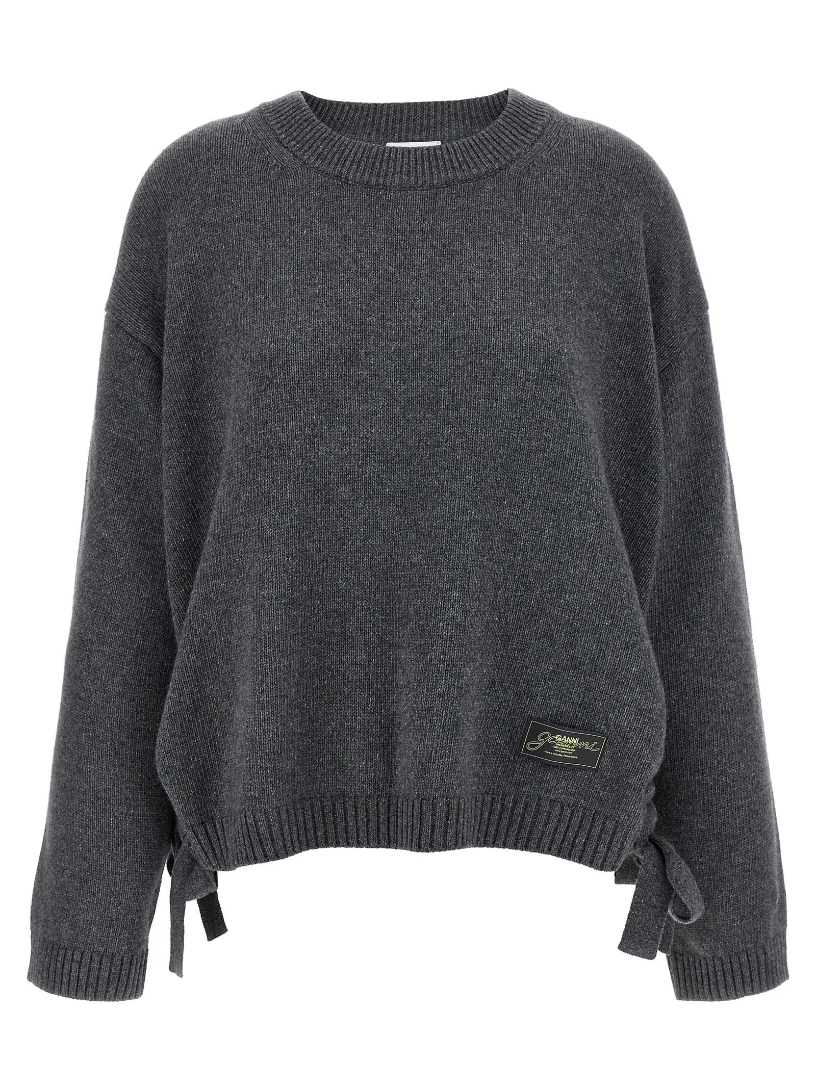 Ganni Gray Wool Cardigan