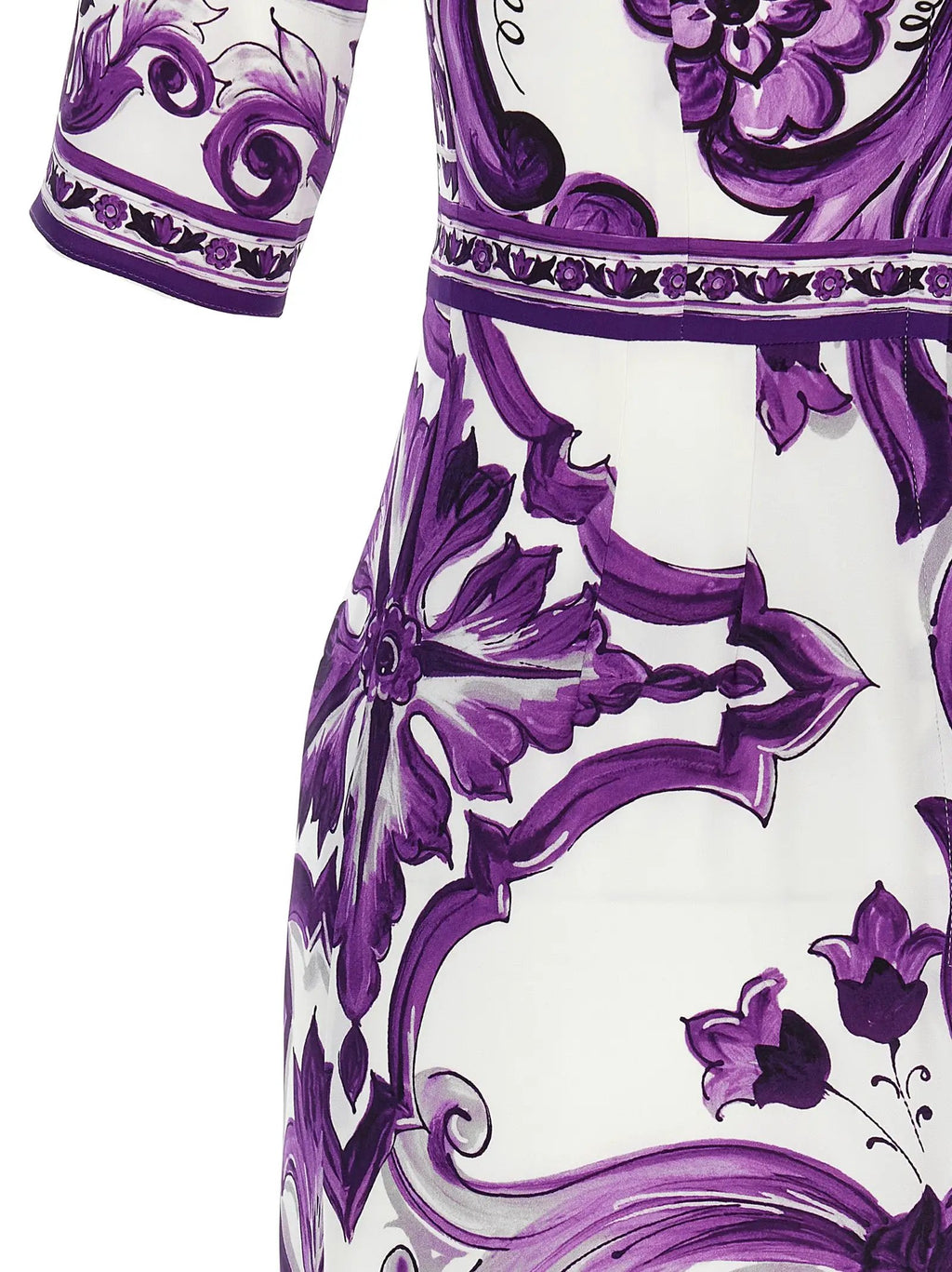 Robe midi en soie violette Dolce & Gabbana