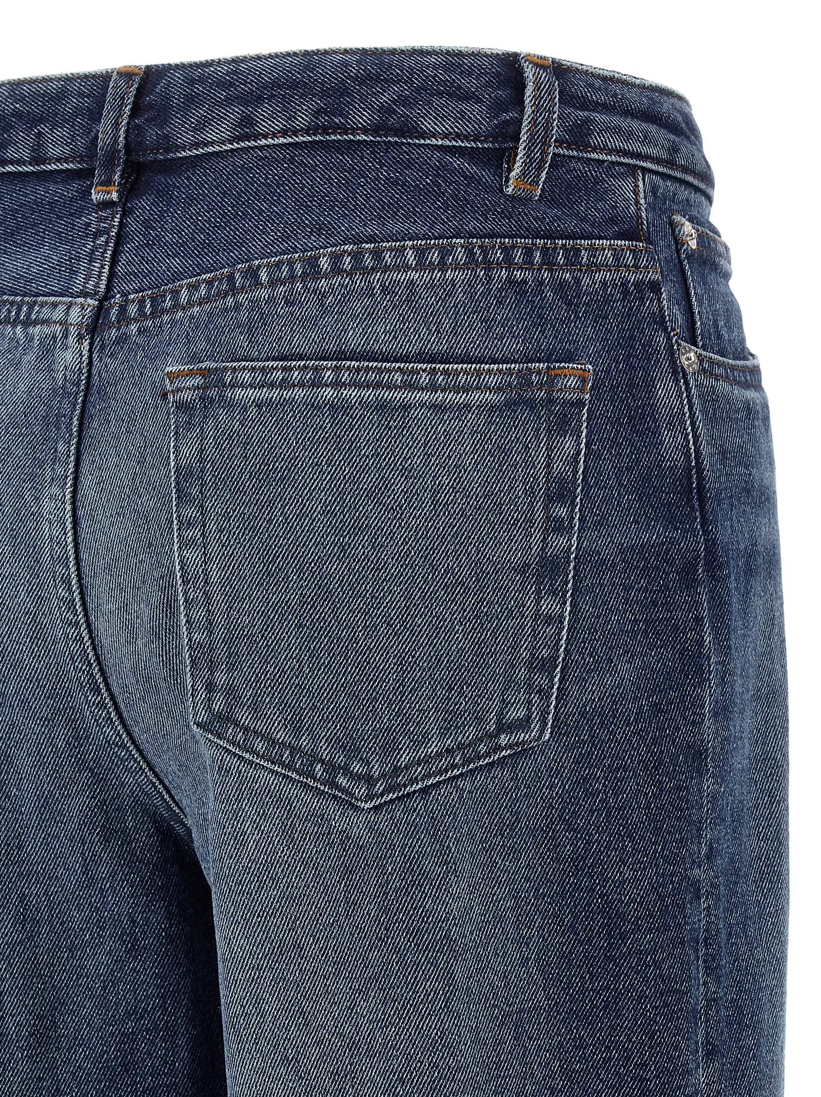 A.P.C. Blue Cotton Jeans Denim