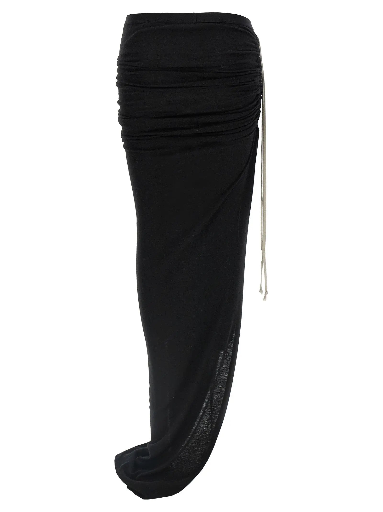 Rick Owens Black Wool Mini Skirt