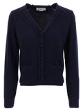 Victoria Beckham Blue Wool Cardigan