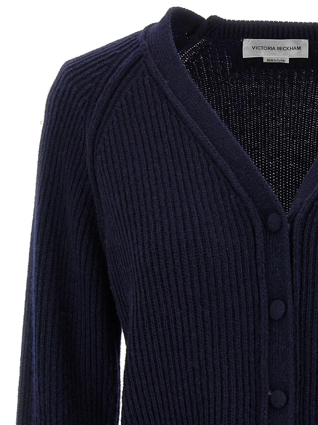 Victoria Beckham Blue Wool Cardigan