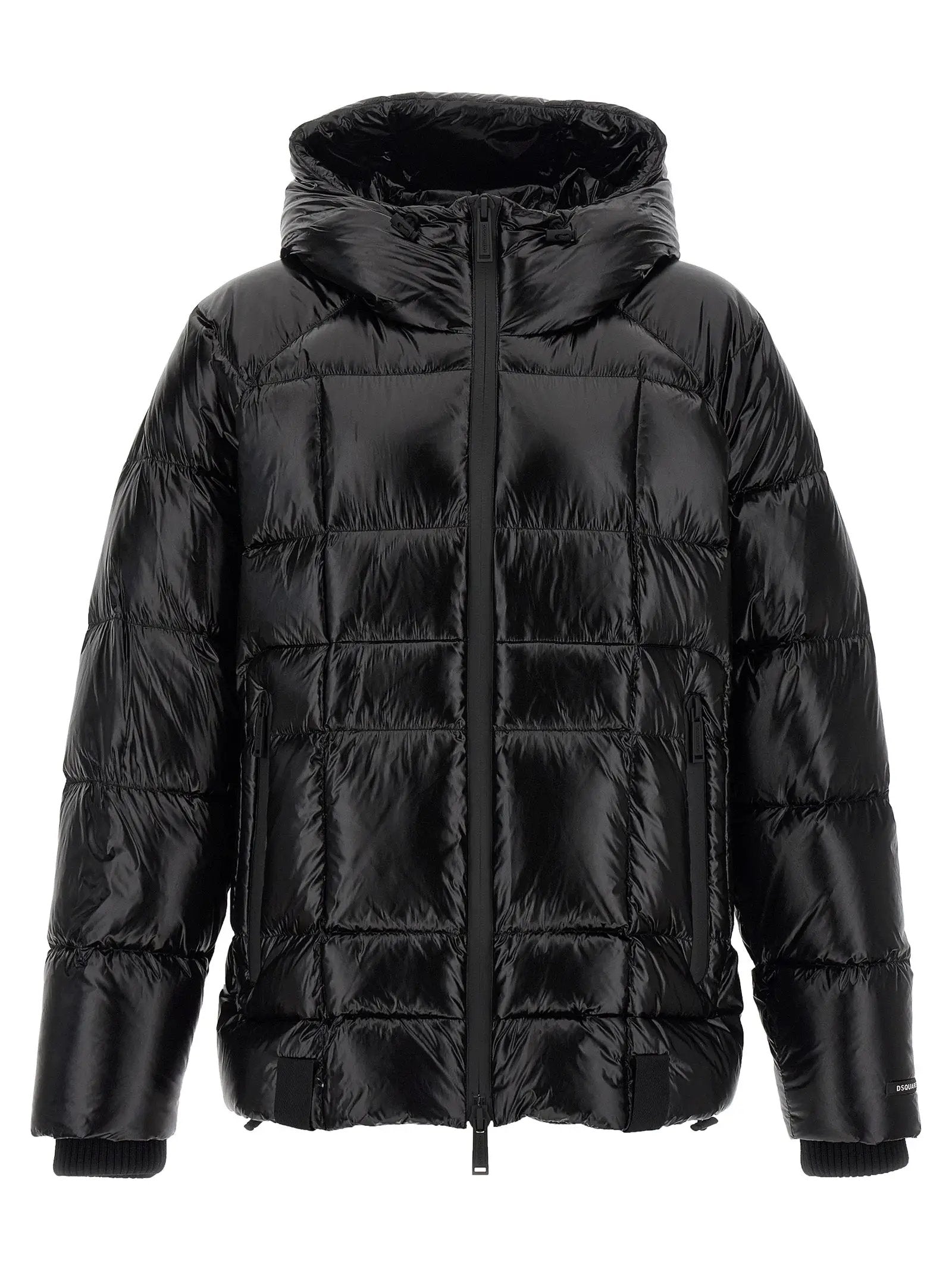 Dsquared² Black Polyamide Full-Length Jacket