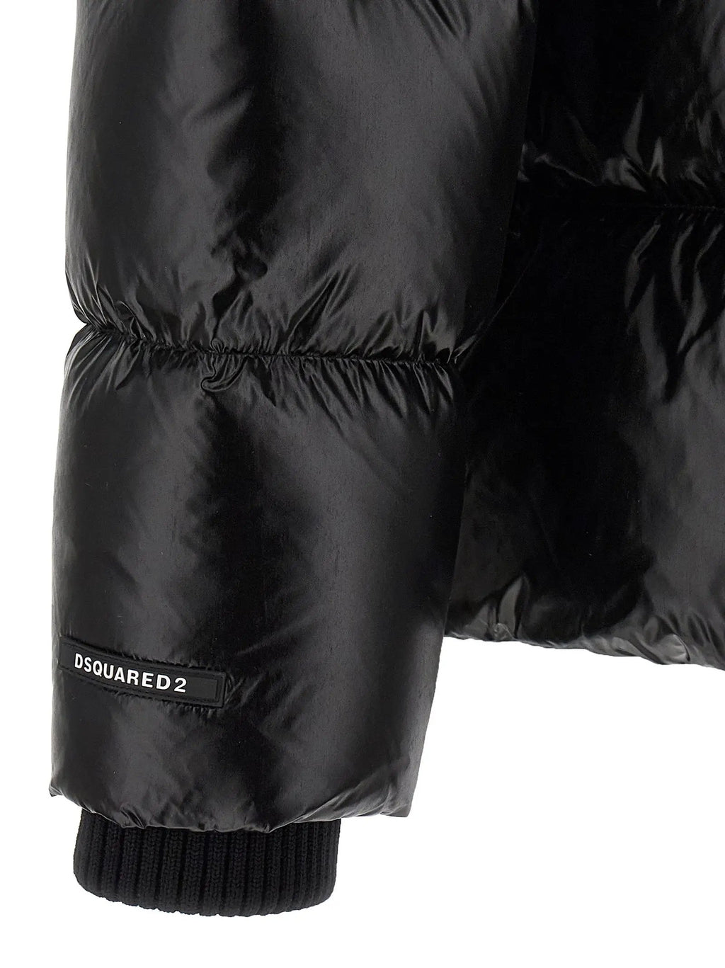 Dsquared² Black Polyamide Full-Length Jacket