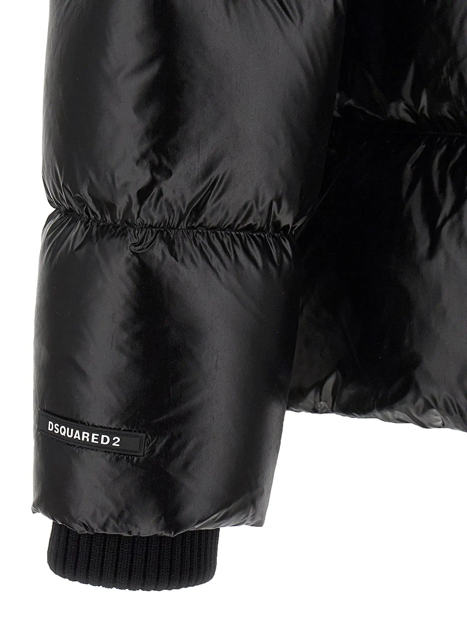 Dsquared² Black Polyamide Full-Length Jacket