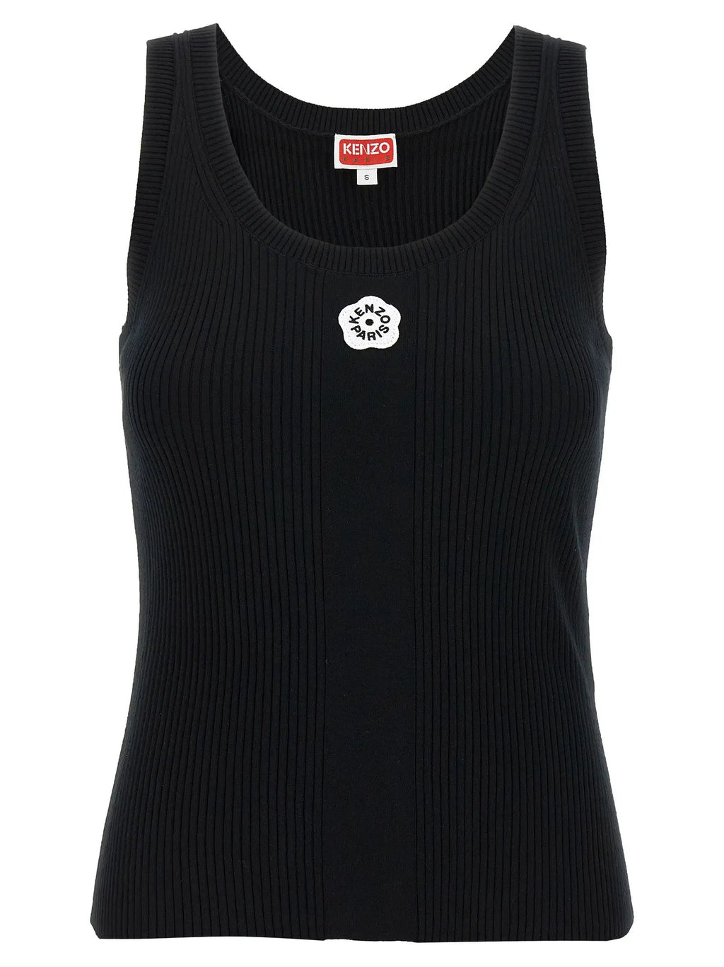 Kenzo Black Viscose Sleeveles T-Shirt