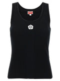 Kenzo Black Viscose Sleeveles T-Shirt