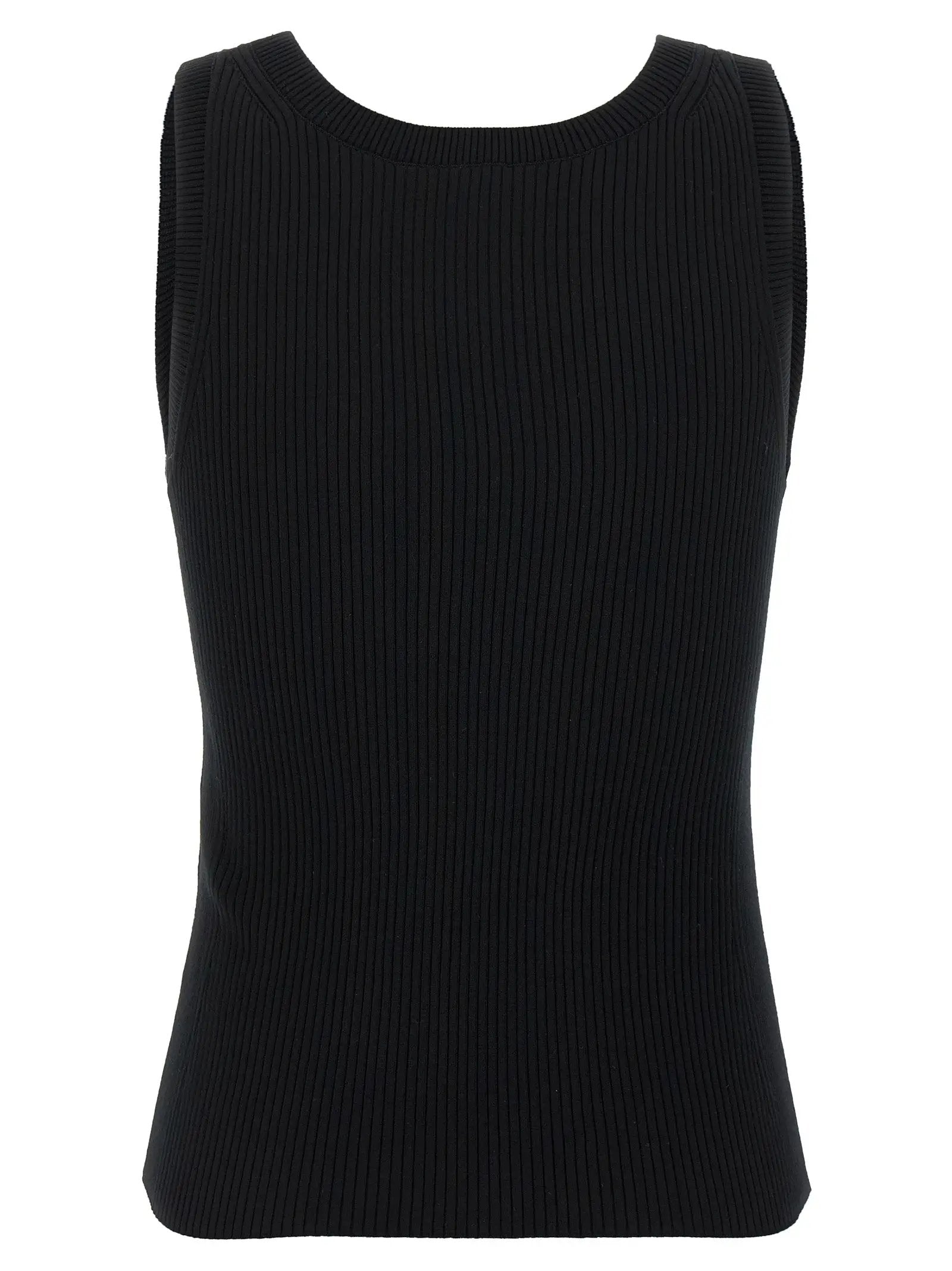 Kenzo Black Viscose Sleeveles T-Shirt