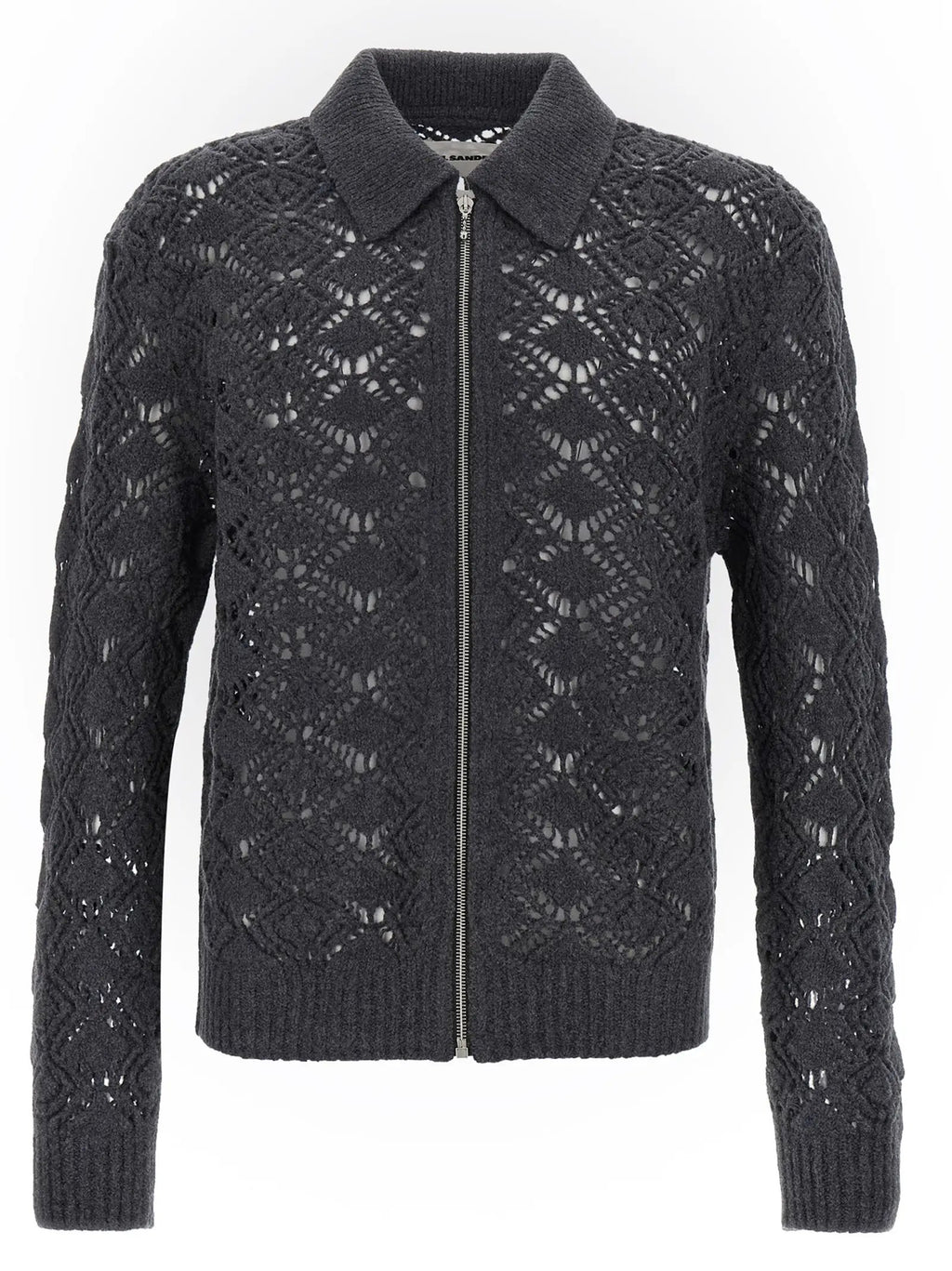 Jil Sander Gray Virgin Wool Cardigan