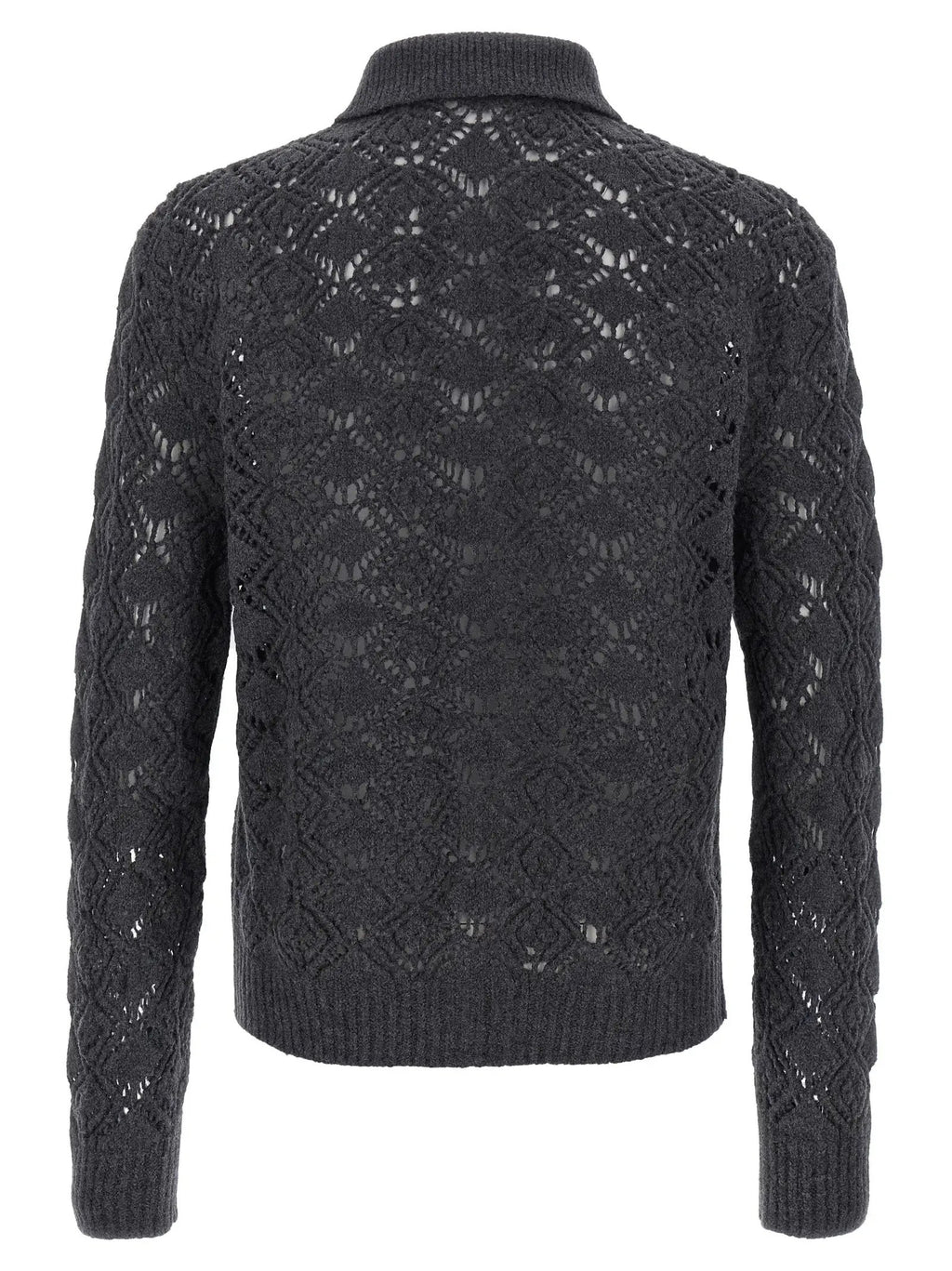 Jil Sander Gray Virgin Wool Cardigan