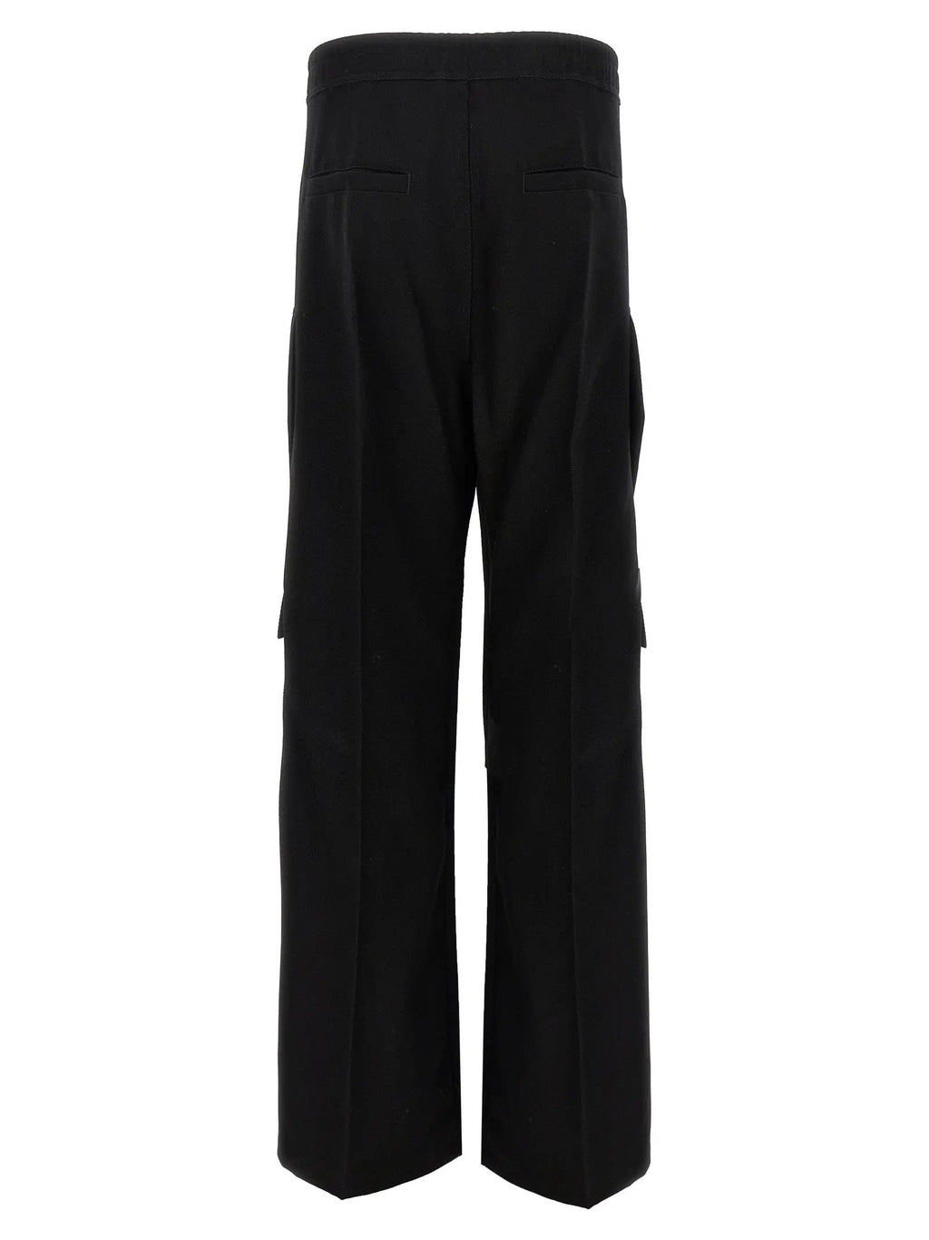 Rick Owens Black Wool Cargo Pants