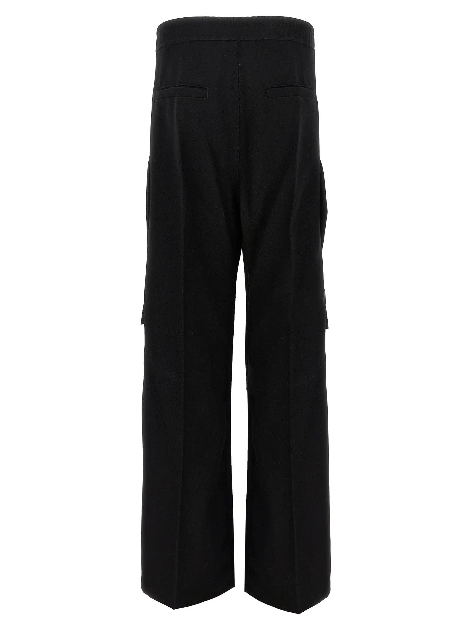 Rick Owens Black Wool Cargo Pants