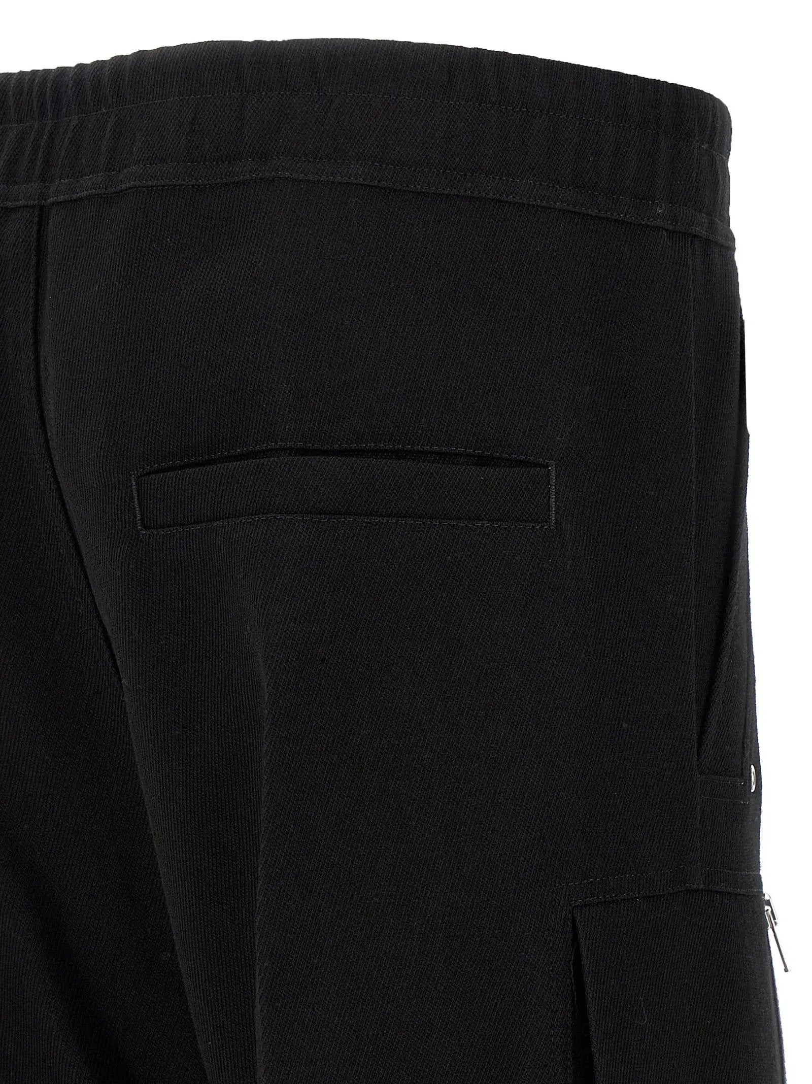 Rick Owens Black Wool Cargo Pants