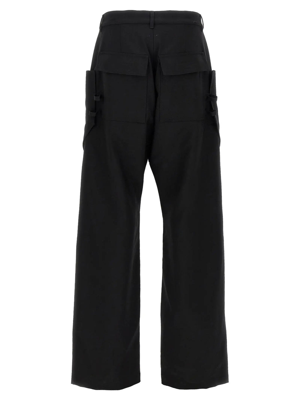 Rick Owens Black Virgin Wool Cargo Pants