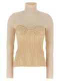 Jean Paul Gaultier Jean Paul Gaultier Beige Merino Wool Cardigan