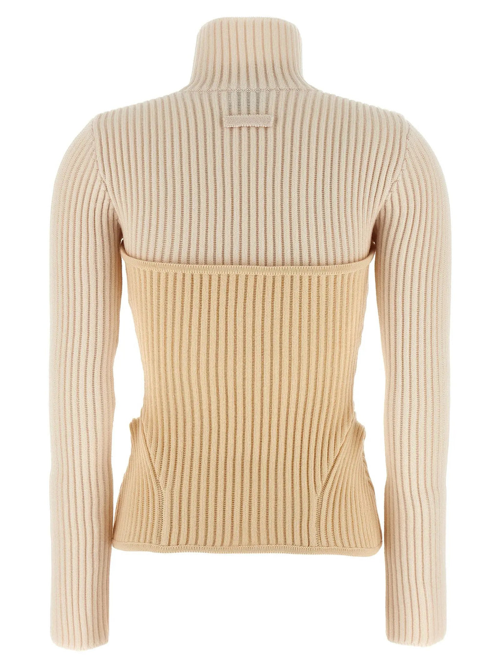 Jean Paul Gaultier Jean Paul Gaultier Beige Merino Wool Cardigan