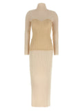 Jean Paul Gaultier Jean Paul Gaultier Beige Merino Wool Long Dress