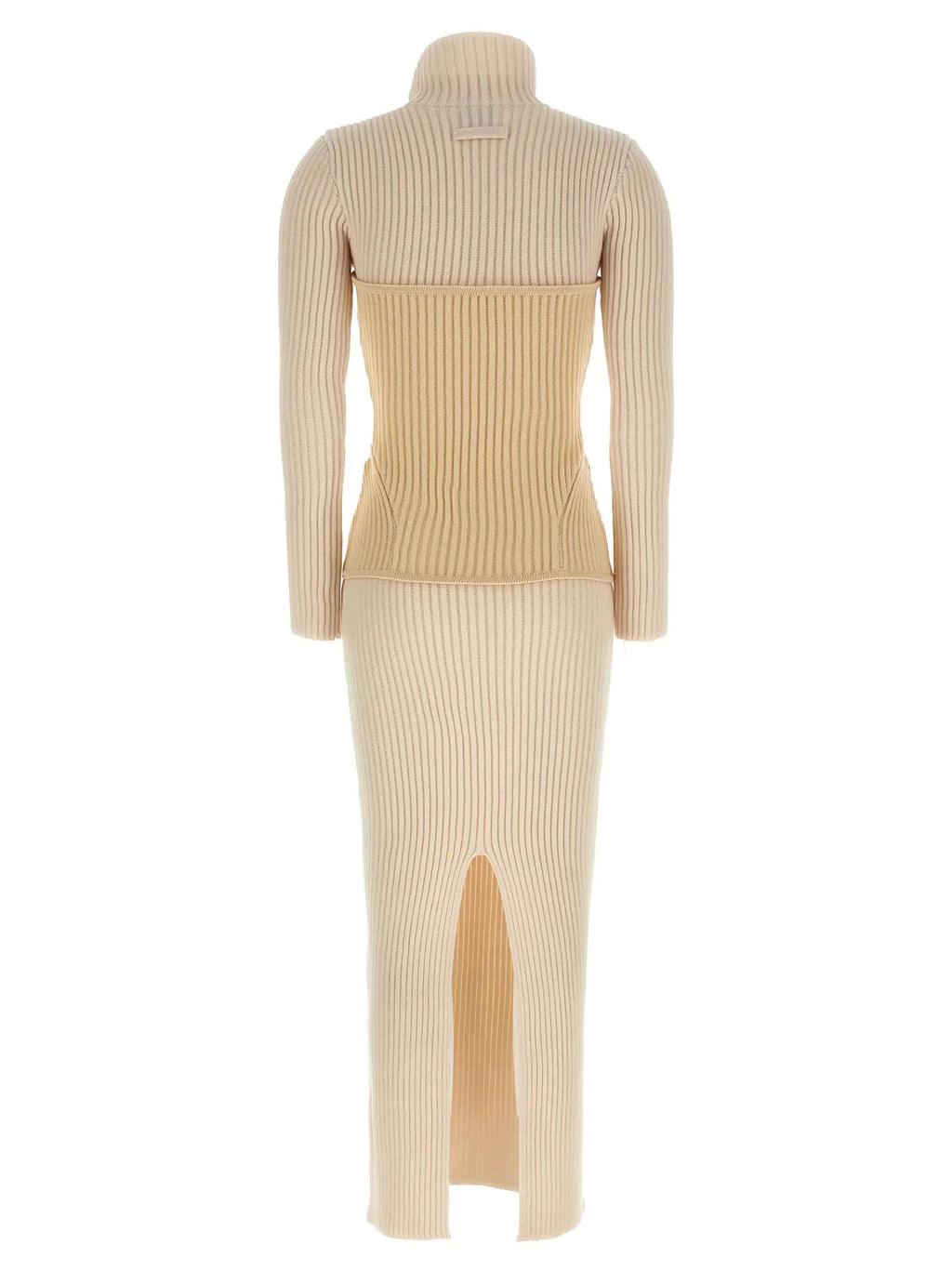 Jean Paul Gaultier Jean Paul Gaultier Beige Merino Wool Long Dress