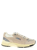 Autry Beige Cowhide Athletic Sneakers