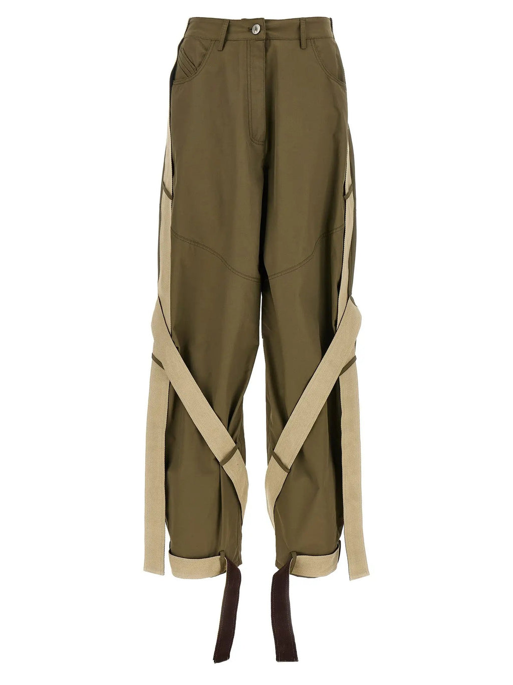 The Attico Bicolor Cotton Cargo Pants