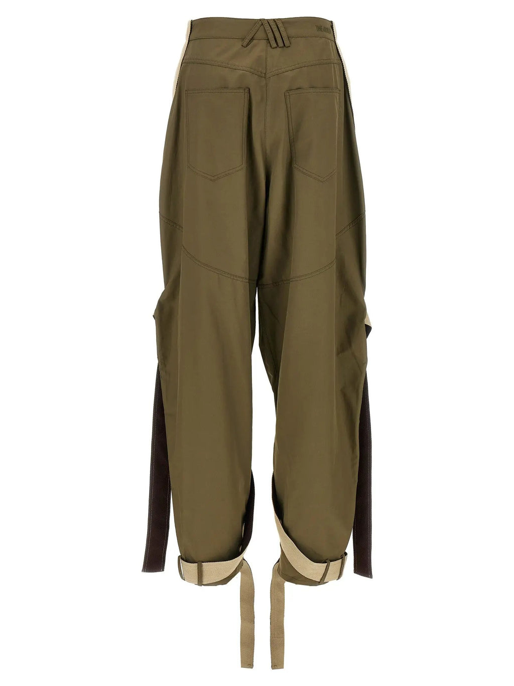 The Attico Bicolor Cotton Cargo Pants