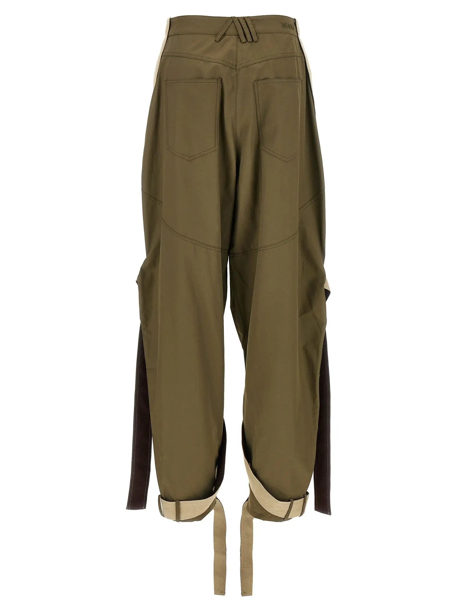 The Attico Bicolor Cotton Cargo Pants