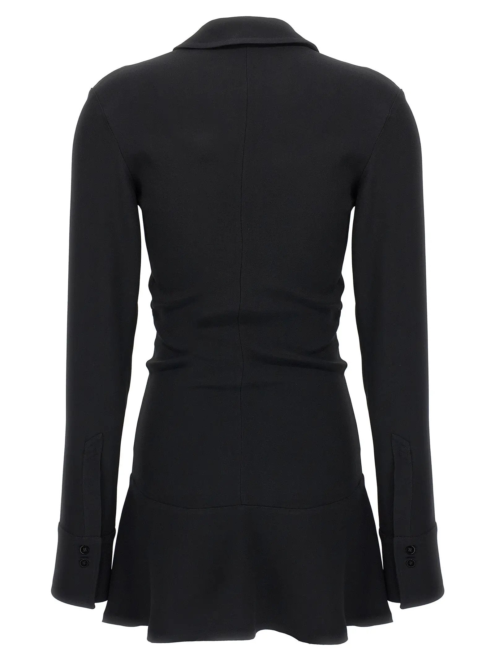The Attico Black Marabou Short Dress
