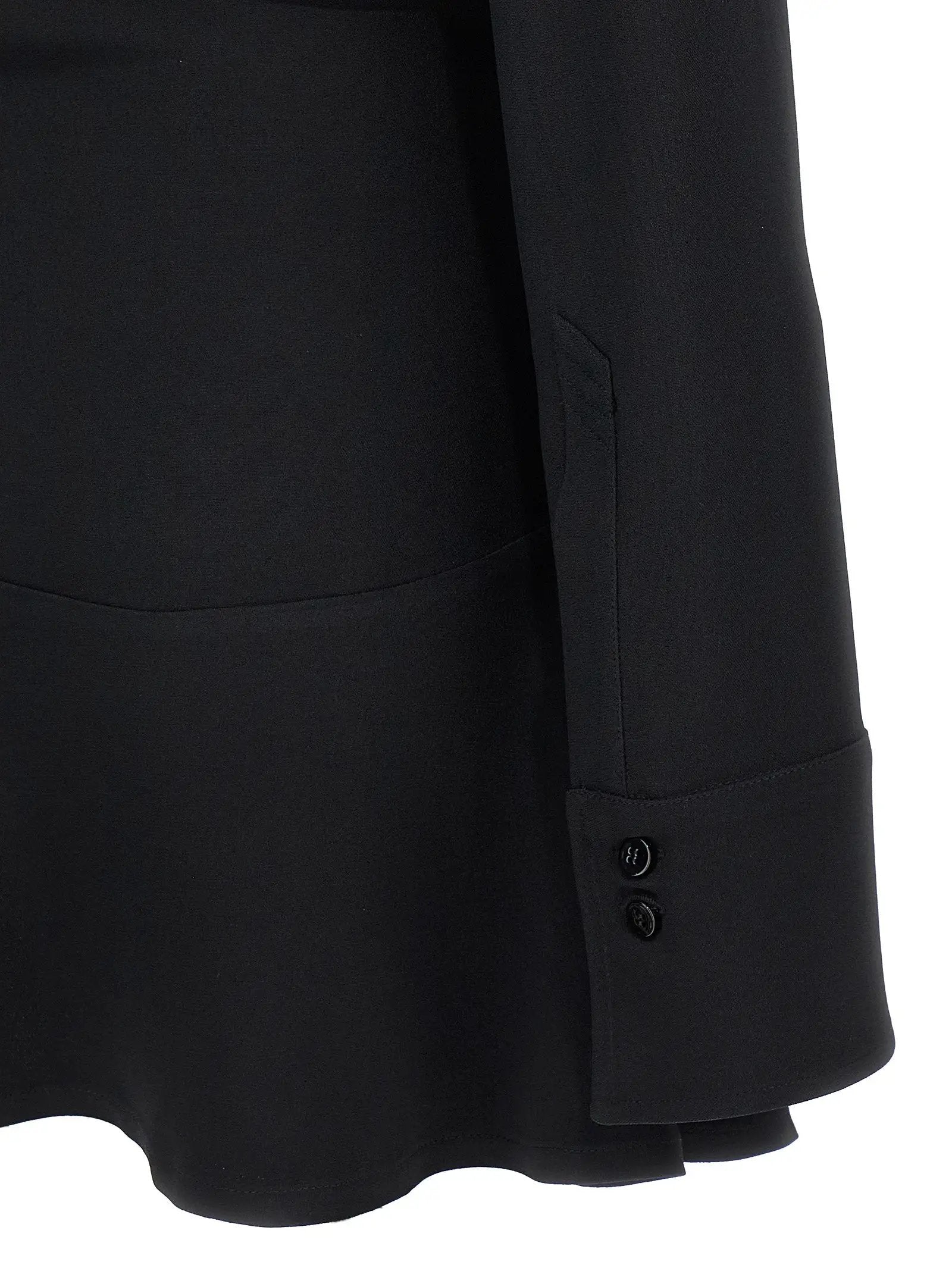 The Attico Black Marabou Short Dress