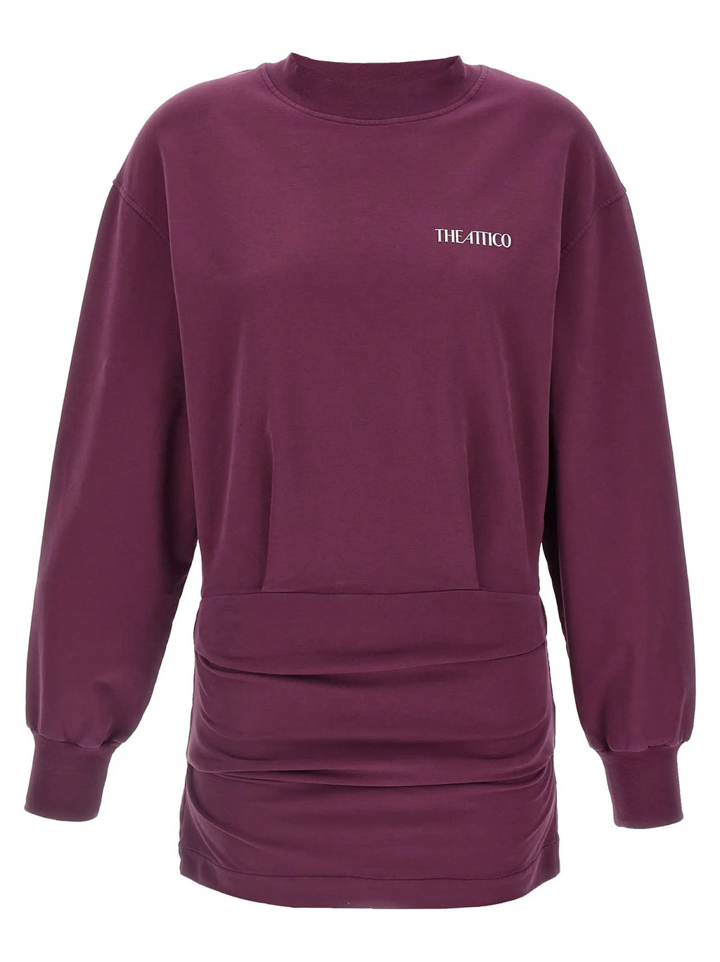 The Attico Bordeaux Cotton Short Dress