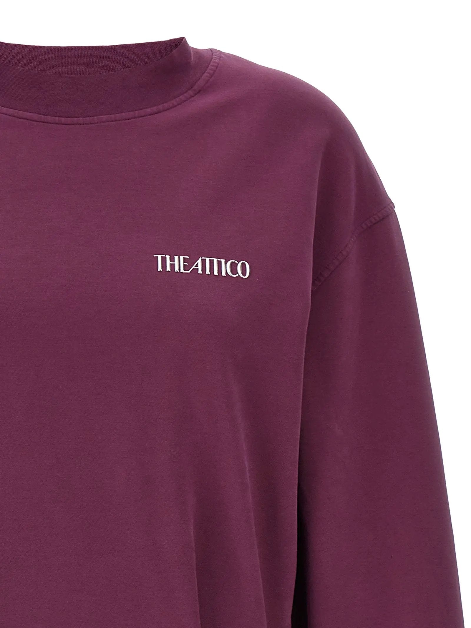 The Attico Bordeaux Cotton Short Dress