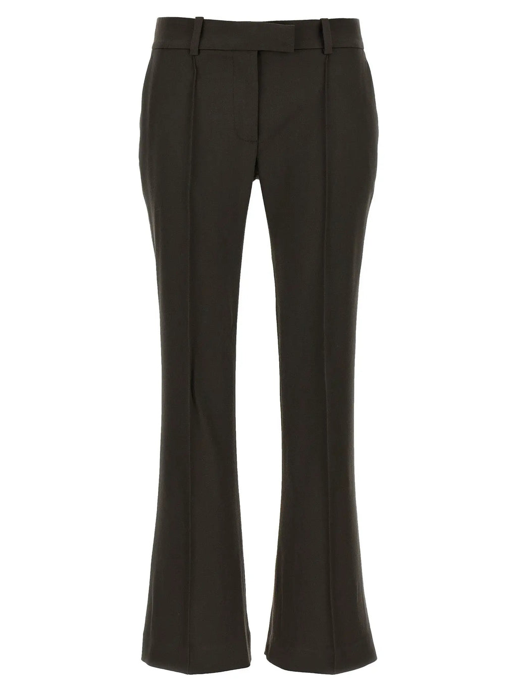 The Attico Brown Virgin Wool Flared Pants