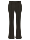 The Attico Brown Virgin Wool Flared Pants